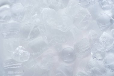 close-up view of frozen ice cubes background clipart