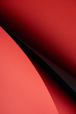 close-up view of creative abstract red and black paper background clipart