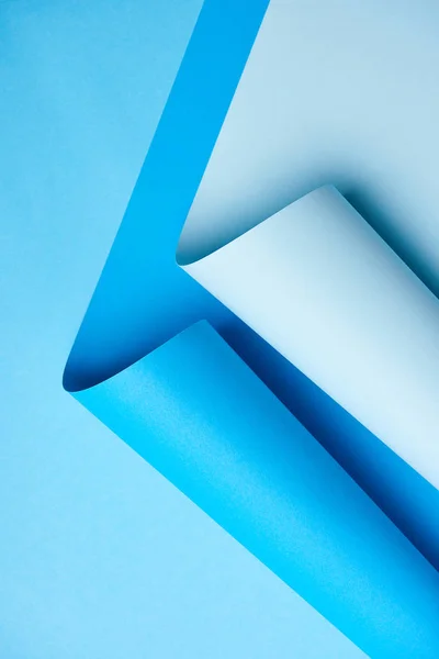 Close View Bright Blue Abstract Paper Background — Stock Photo, Image