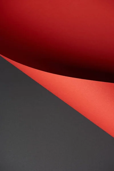 Vergrote Weergave Van Achtergrond Abstracte Zwarte Rode Creatief Papier — Stockfoto