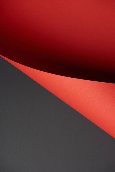close-up view of abstract black and red creative paper background    