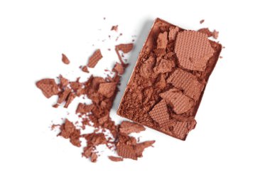 kahverengi göz farı kırık beyaz zemin üzerinde yukarıdan