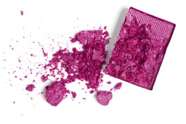 parlak mor göz farı üstten görünüm beyaz zemin üzerinde