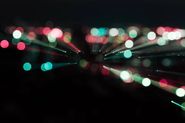 Black Night Background Blurred Lights — Stock Photo, Image