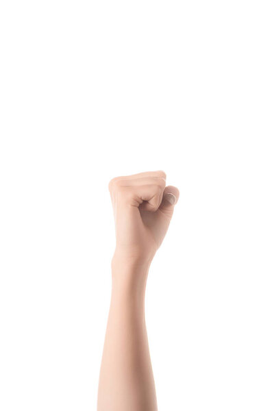 Cropped View Woman Showing Yes Sign Deaf Dumb Language Isolated — Stock Photo, Image