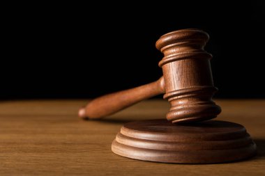 tahta tokmak siyah izole seçici odak