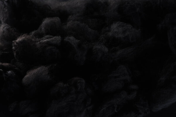 black cotton wool clouds, dark Halloween background