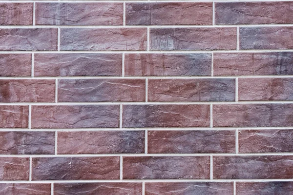 Full frame vista de parede de tijolo violeta texturizado fundo — Fotografia de Stock