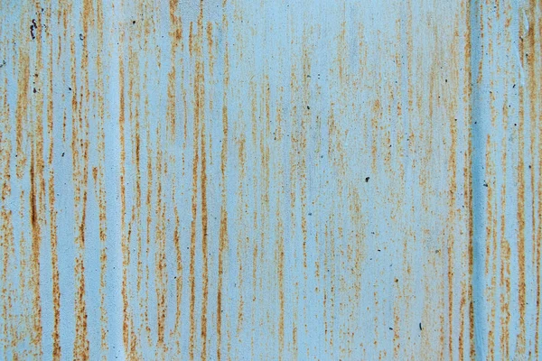 Viejo fondo azul rayado con óxido - foto de stock
