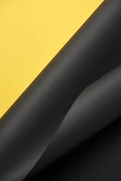 Creative abstract yellow and black paper background — Stock Photo