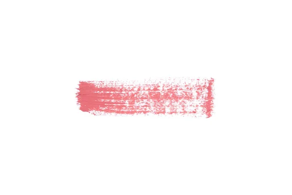 Top view of pink lipstick stroke isolated on white — Stock Photo