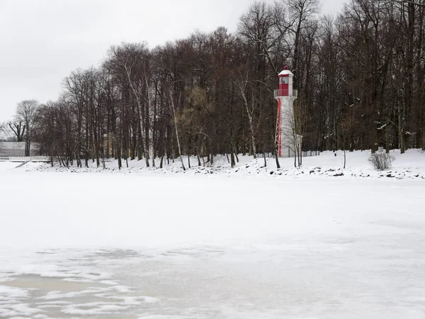 Petersborg Peterhof Rusland December 2018 Peterhof Sydlige Fyrtårn Syd Fyr - Stock-foto