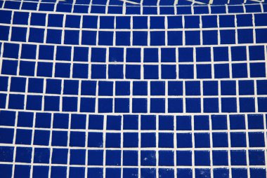 Mavi mozaik Terracotta yüzme havuzu doku ve arka plan.