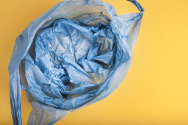 Plastik mavi, sarı yok plastik Recylcle kavramı arka plan