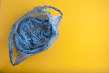 Plastik mavi, sarı yok plastik Recylcle kavramı arka plan