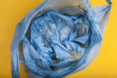 Plastik mavi, sarı yok plastik Recylcle kavramı arka plan