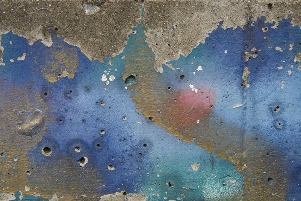 Grunge abstracto azul, textura de fondo azul marino. Peleed pintura vieja, pared azul agrietada —  Fotos de Stock