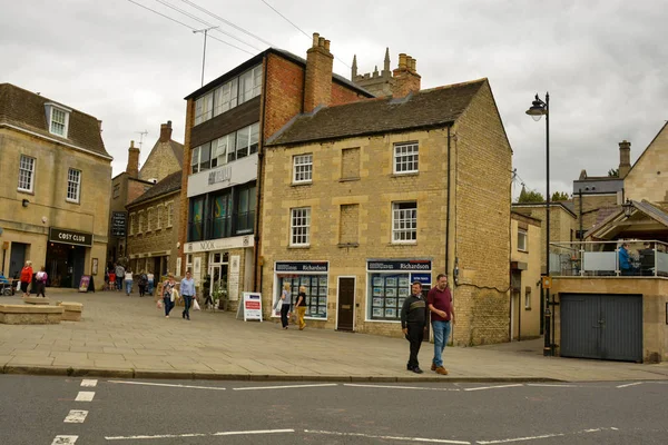 Stamford, vereinigtes Königreich. 31. mai 2019 - straßenansicht der stadtzentrum.alte gebäude, stamford, england — Stockfoto