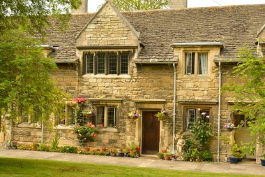 Stamford, İngiltere. 31 Mayıs 2019 - Recidential house sokak görünümü. Eski buidings, Stamford, İngiltere