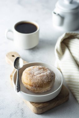 Donuts ve coffe fincan, kahvaltı.