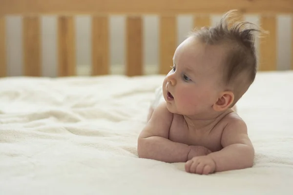 Bebé Recién Nacido Barriga Educación Cuidado Piel Cuidado Salud Los — Foto de Stock