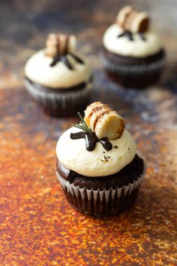 Tereyağlı çikolatalı kek. Tatlı tatlı, fırın, tatlı tatlı.