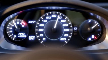 Hız, motor, takometre, pano üzerindeki yükü kadar araba resimleri