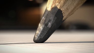 Kalem Çizim sırasında tatili. Yakın çekim. 3D çizim