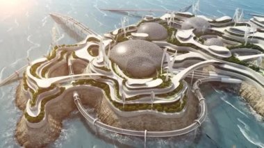 Tüp taşıma ağı ile şehrin gelecekteki konsepti