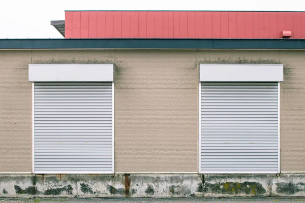 Conceito Logístico Entrega Vista Lateral Edifício Armazenamento Armazém — Fotografia de Stock