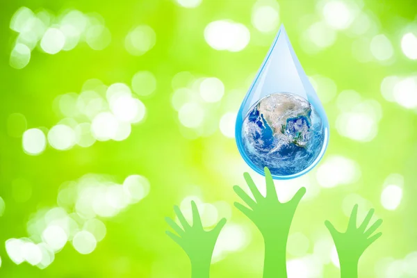 Concepto Del Día Mundial Del Agua Globo Azul Del Planeta — Foto de Stock