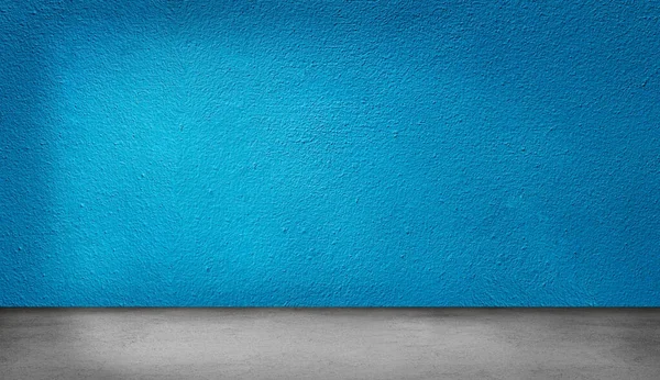 Κενό Δωμάτιο Στούντιο Μπλε Τσιμεντένια Υφή Τοίχου Φόντο Ελαφριά Σκίαση — Φωτογραφία Αρχείου
