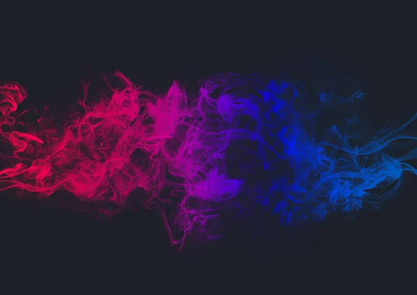 Imagen Abstracta Humo Colorido Niebla Fondo Negro — Foto de Stock