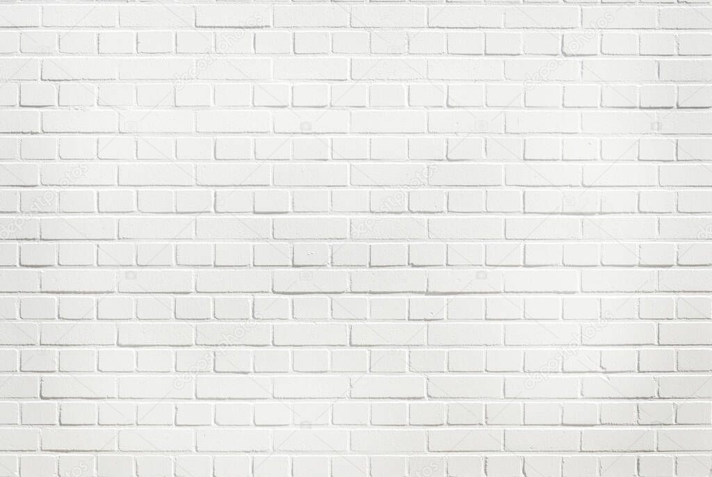Old white brick wall texture background, texture of whitened masonry wall for background.