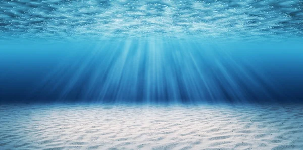 Imagem Abstrata Praia Areia Tropical Fundo Oceano Profundo Azul Subaquático — Fotografia de Stock