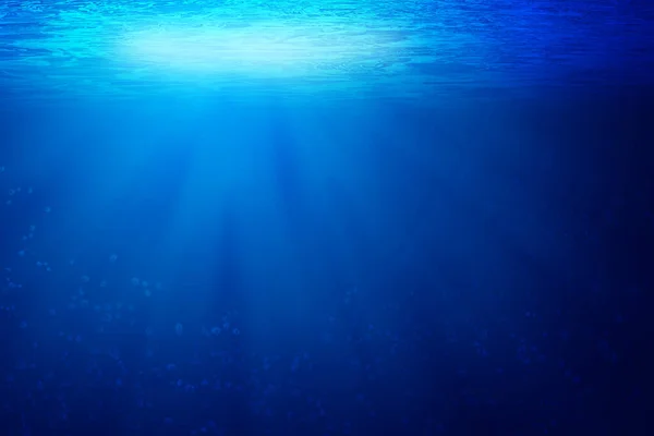 Imagem Abstrata Fundo Tropical Subaquático Azul Escuro Profundo Oceano Natureza — Fotografia de Stock
