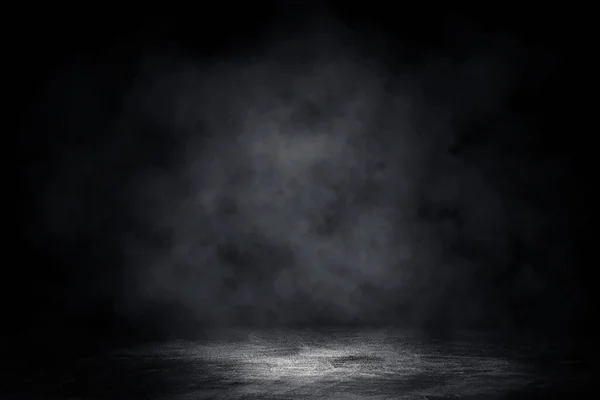 Empty Space Concrete Floor Grunge Texture Background Fog Mist Lighting — Stock Photo, Image