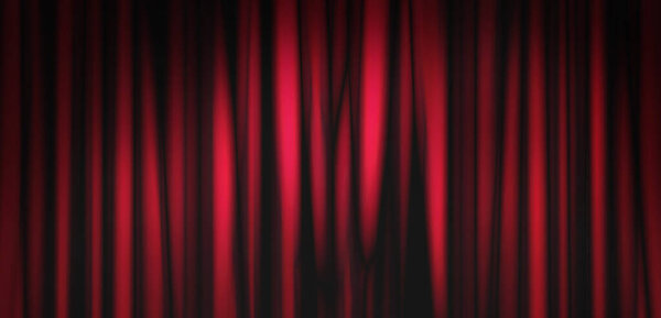 Abstract image of Red curtain fabric texture background.