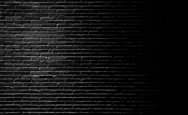 Abstrakcyjny Obraz Czarnej Cegły Ściany Grunge Tekstury Tła Cieniem — Zdjęcie stockowe