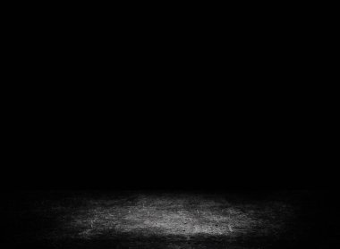 Stüdyo karanlık odasının soyut görüntüsü beton zemin grunge doku arkaplanı.