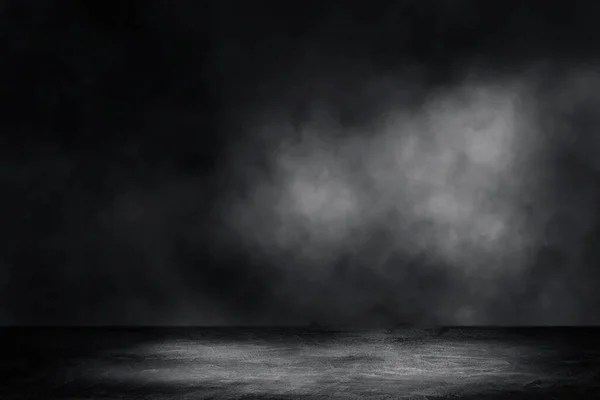 Empty Space Concrete Floor Grunge Texture Background Fog Mist Lighting — Stock Photo, Image
