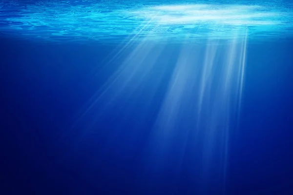 Imagem Abstrata Fundo Tropical Subaquático Azul Escuro Profundo Oceano Natureza — Fotografia de Stock