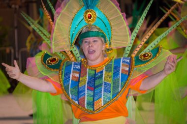 Florianopolis, Santa Catarina/Brezilya-Şubat/2018: Paraders karnaval