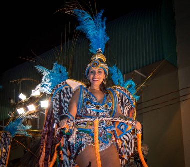 Florianopolis, Santa Catarina/Brezilya-Şubat/2018: Paraders karnaval