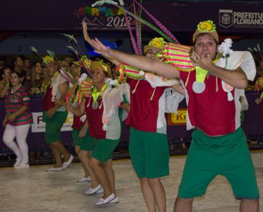 Florianopolis, Santa Catarina/Brezilya-Şubat/2018: Paraders karnaval