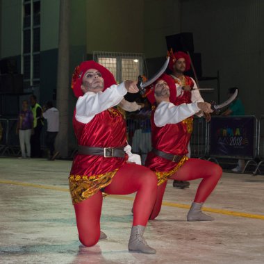 Florianopolis, Santa Catarina/Brezilya-Şubat/2018: Paraders karnaval