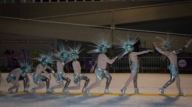 Florianopolis, Santa Catarina/Brezilya-Şubat/2018: Paraders karnaval