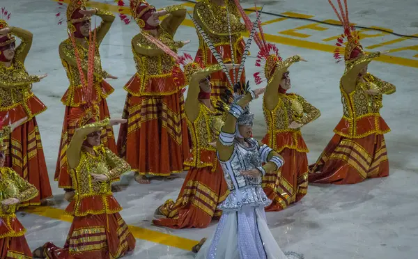 Florianopolis, Santa Catarina/Brezilya-Şubat/2018: Paraders karnaval
