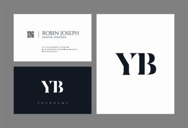 Logo Yb, kartvizit için şablon mektup 