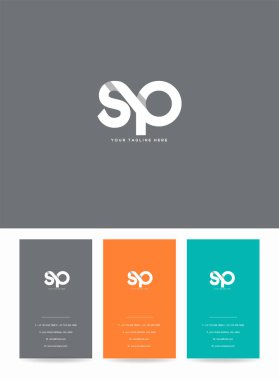 Letters logo Sp, template for business card  clipart